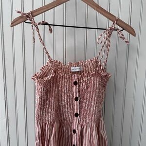 Faithfull the Brand Suki Striped Midi Dress